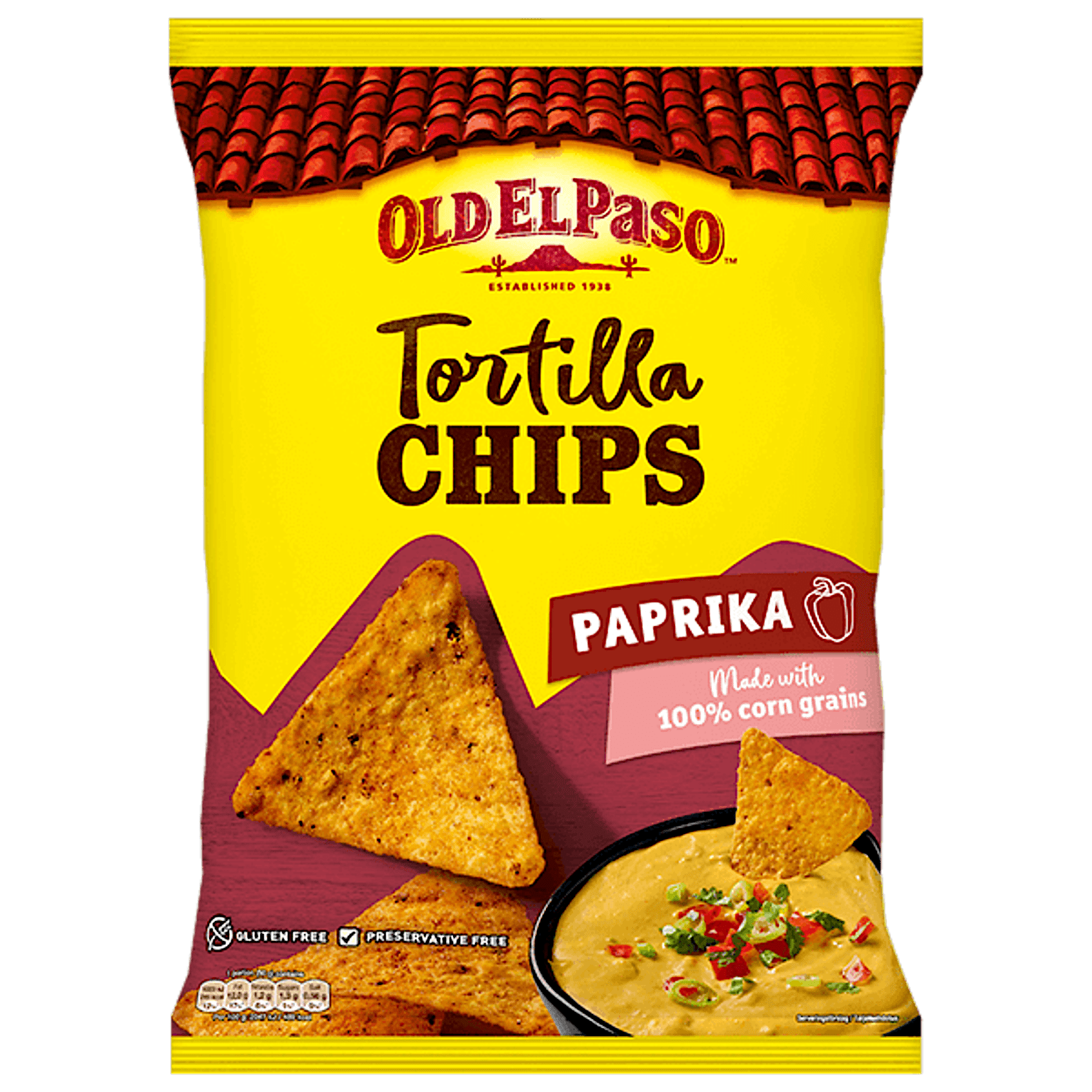 en pakke Old El Paso paprika tortilla chips